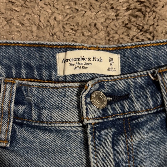 Abercrombie & Fitch Blue Distressed Jean Shorts - Picture 2 of 3